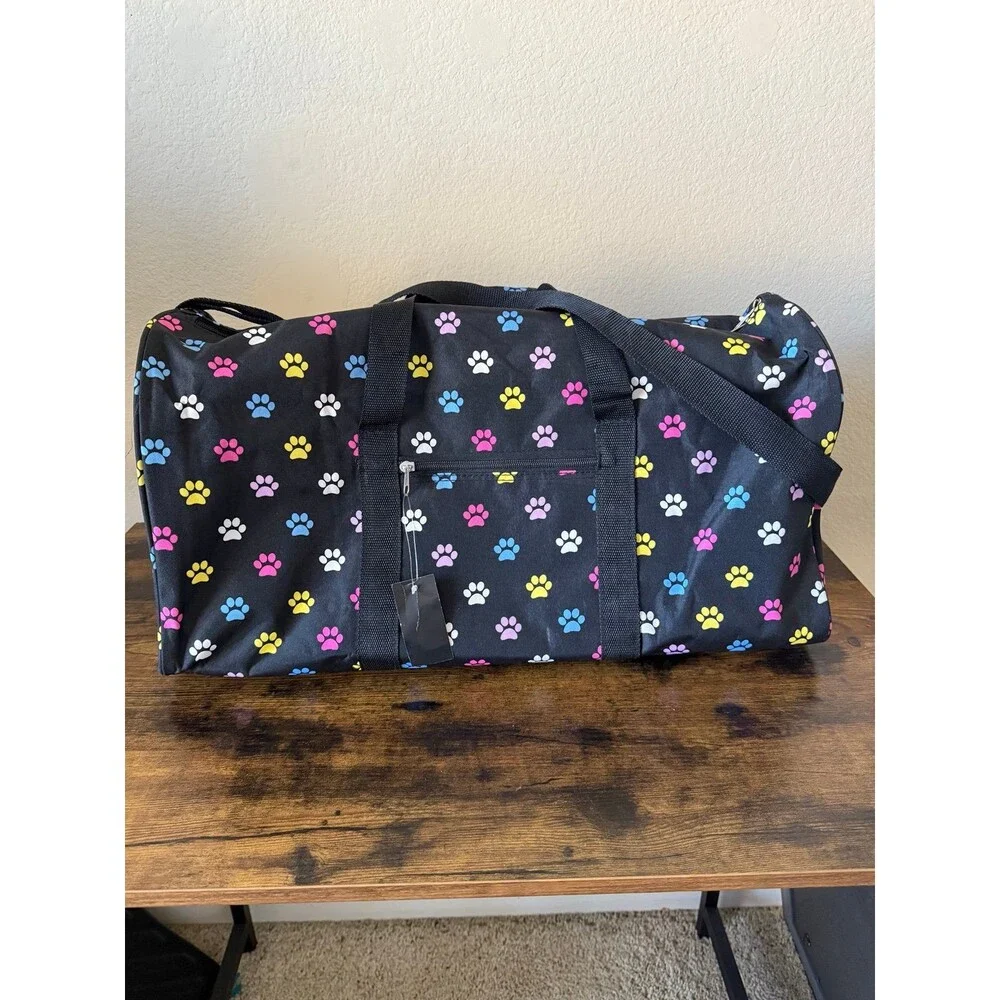 Dog Paw Print Duffle Bag
